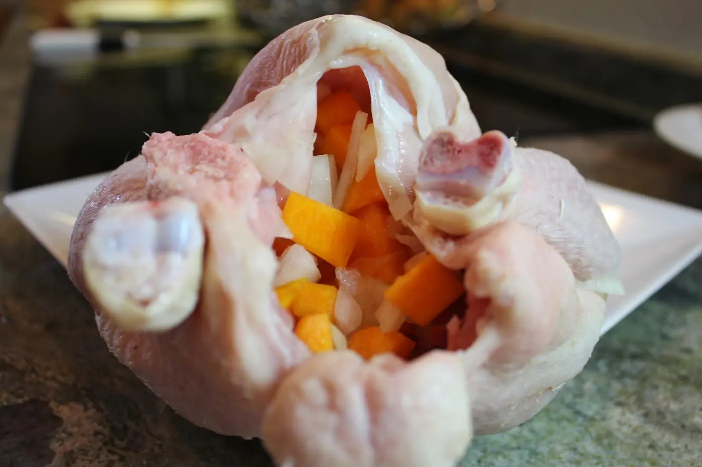 Pollo a la sidra con calabaza: foto del paso a paso