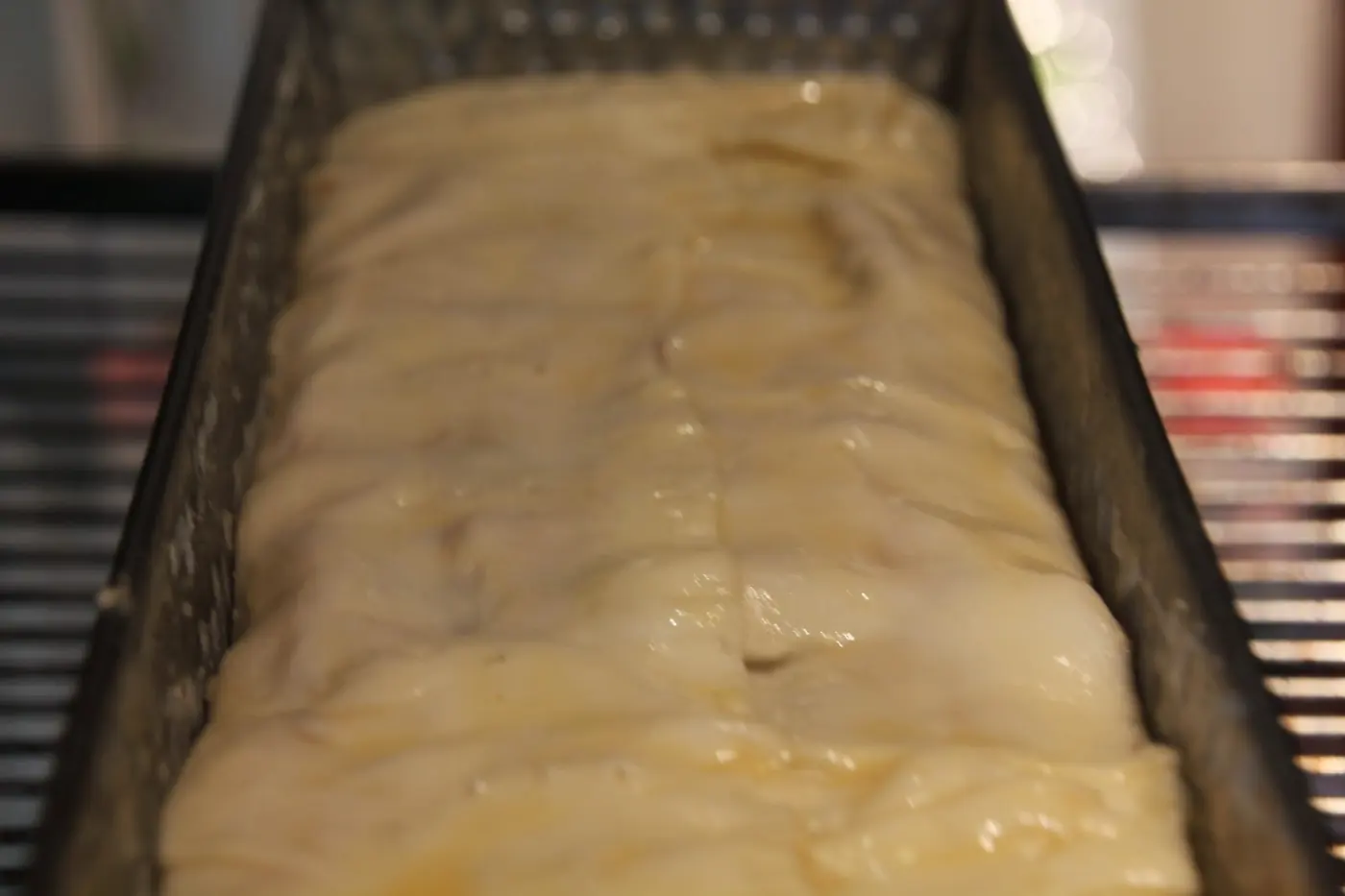 Hojaldre con bechamel, rape y gambas: foto del paso a paso