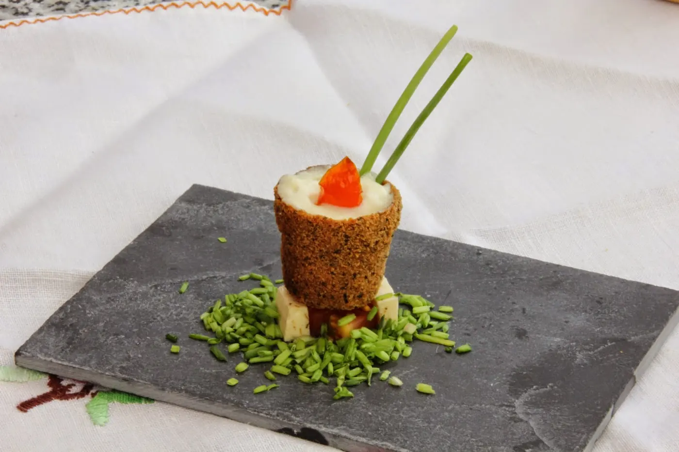 Maceta crujiente de espuma de Vichyssoise: foto del paso a paso