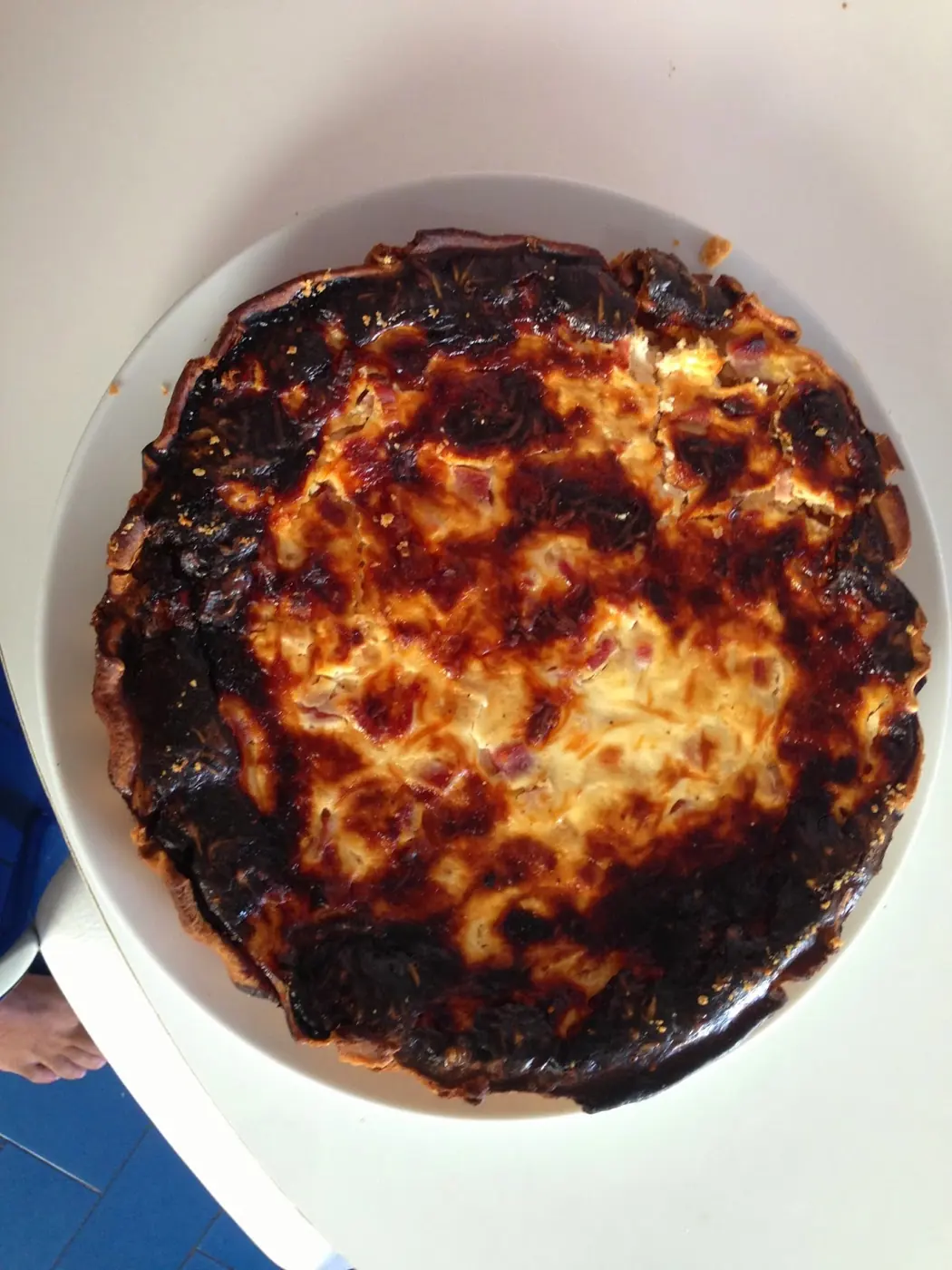 Quiche de jamón y queso