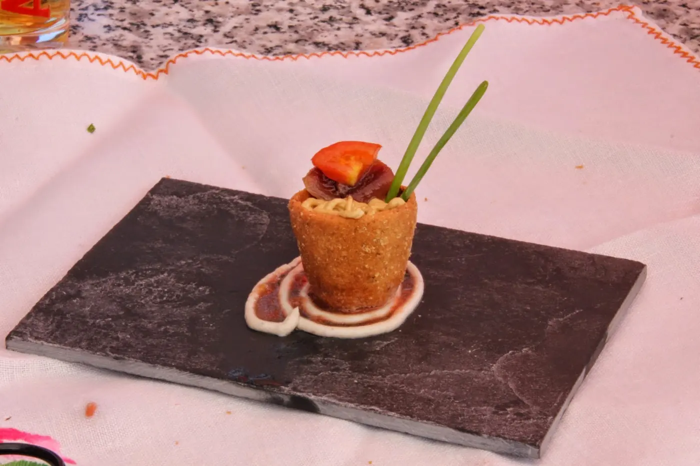 Maceta crujiente de espuma de Vichyssoise: foto del paso a paso